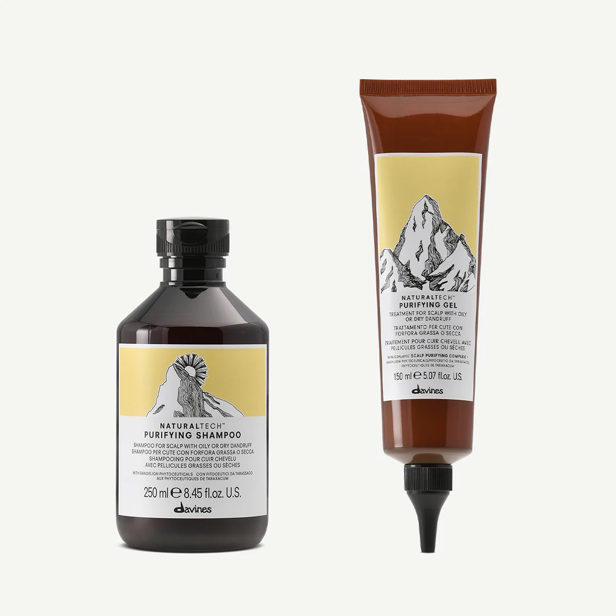 Shampooing et gel purifiants Davines Naturaltech